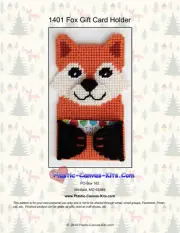 Fox Gift Card Holder- Plastic Canvas Pattern or Kit