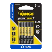 Kango 50mm HEX6 Hypertorque Impact Driver Bit - 5 Pack
