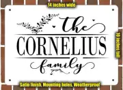 Cornelius Family Decorative Metal Door or Wall Plaque (Style 2)