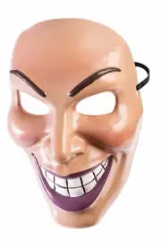 MALE EVIL GRIN MASK Mime Clown Joker Face Killer Jester Big Smile Teeth Purge