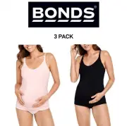 Bonds Womens Originals Maternity Support Singlet Extra Comfort 3 Pack YXF3Y