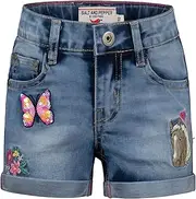 [SALT AND PEPPER] Girls' Shorts with Horse Embroidery and Sequins Jeans