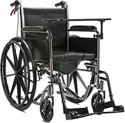 Portable Folding Wheelchair with Handbrake Removable Table Board Sports All Terrain Wheelchair Manual Wheelchair for Adults Disabled