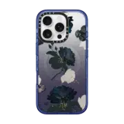 iPhone 16 Pro Impact Case MagSafe Compatible White and Black Floral