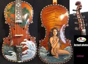 Deluxe fancy Norwegian Hardanger fiddle 16 1/2" viola (4*5) 9 strings #12919