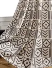Melodieux Black Geometric Style Room Darkening Grommet Curtains 2 Panels