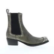 Diesel D-Calamity AB Y03224-PR080-H3116 Womens Gray Leather Knee High Boots 6