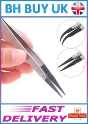 ANTISTATIC SOFT TOUCH TWEEZERS STRAIGHT OR CURVED TIPS, WATCH WORK, ELECTRONICS,