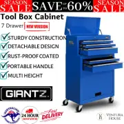 Giantz 7 Drawers Tool Box Chest Cabinet Trolley Large Mobile Rolling Toolbox New