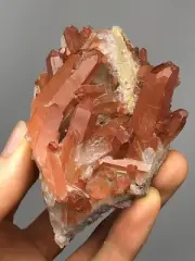 Red Quartz Crystal Cluster Point Morocco 5.6oz N36