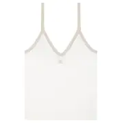 [courreges] Contrast V Neck Tank Top