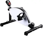 Mini Exercise Bike Under Desk Bikes Pedal Exerciser Stationary Magnetic Cycle Home Office Portable Workout Equipment Adjustable Resistance Portable