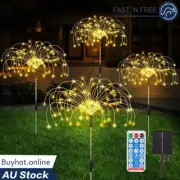 120LED Solar Firework Lights Solar Garden Lights 8 Modes Waterproof Fairy Lights
