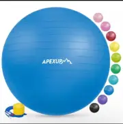 APEXUP Yoga Ball Exercise Ball, Anti Slip Stability Ball XL(27”-30”) 75cm Blue