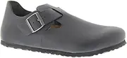 [Birkenstock] Unisex London Clog Adjustable Strap Slip On Loafer Shoe Black Oiled Leather 43