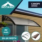 Instahut Window Door Awning Door Canopy 2-3M DIY Outdoor Awning Patio Cover