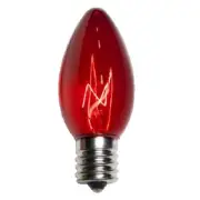 C9 7watt Red Incandescent Christmas replacement light bulbs, 23 Pack