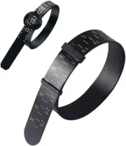 Hayeastdor 2PCS Ring and Bracelet Sizer Measuring Tool Black Reusable Universal