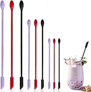 9 Pcs Mini Makeup Spatula Reusable Beauty Spatula Small Silicone Spatulas Cosmetic Beauty Tiny Spatulas for Skinny Opening Jars Thin Lotion Bottles Kitchen