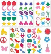 75 Pack Colorful Cute Tanning Stickers for Body Women Adult Girls Tattoo Sticker Funny Outdoor Supplies Indoor Beds Sunbathing Accessories Summer Essentials Self Adhesive Small Decal