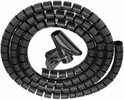 Spiral Tube Wrap, Reusable Flexible Spiral Tube Cable Organizer Wire Wrap Cord Protector Wire Storage (1.5m*16mm)