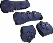HOUDERCO 4pcs Horse Tendon Boots Stylish Leg Protectors for Jumping Trail Riding Pu Material Enhanced for Fetlock Leg Safety