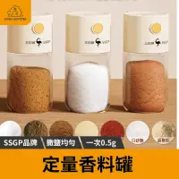 在飛比找momo購物網優惠-【定量撒鹽】SSGP定量玻璃調味罐180ml 防潮調味罐 鹽