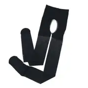 Women Open Crotch Stocking Pants Ultra-thin Sexy Summer Hose With Toes-ZZY Black