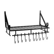 Storage Rack Finishing Stand Microwave Oven Kitchen Shelf Pegs