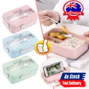 3 Compartment Lunch Box Leakproof Food Container Bento Storage Box Kids & AdulGV