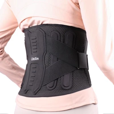 Pro Back Brace for Men Women Lower Back Pain Relief with Rigid Bionic Support...