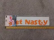 Deadstock Large Vinyl Decals 80s 90s Auto Retro Graphics GET NASTY Orange 3M