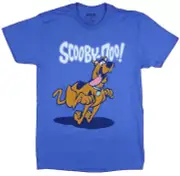 Scooby Doo Adult New T-Shirt - Scooby Running With Tongue Out Pic