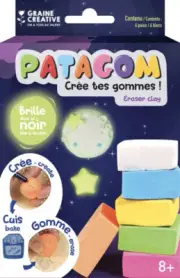 Patagom Blister Of 6 Pains New Glow IN The Dark Dinosaurs Fossil