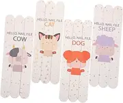 LOORGVEL 12Pcs Cartoon Double Sided Nail Files Rectangular Nail Polishing Buffer for Manicure Easy Handling Reusable Washable Nail Art Tools for Home Salon Use