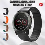 22 毫米 26 毫米磁性錶帶適用於 GARMIN FEIX5X 橡膠運動手鍊 FENIX6 矽膠腕帶 FINEX3 I