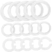 CAXUSD 15pcs Lampshade Reducer Ring Set E14 Lamp Shade Holder Plastic Ring for Light Fixtures