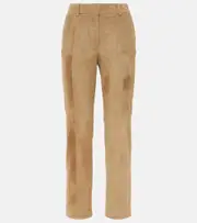 [Joseph] Joseph Coleman cropped suede straight pants AU 16 brown