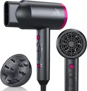 Ionic Hair Dryer Diffuser Powerful 1800W Blow Dryer Women Men Fast-Drying Hair