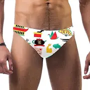 [VBFOFBV] Men's Printed Jammer Swimsuit Swim Shorts, Japanese Blossoms Flower Crane Sea Wave Vintage