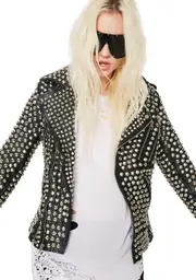 [Hazmat Design] Queen Of Metal Leather Jacket