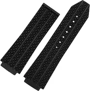 [SKXMOD] Black Silicone Rubber Watchband 25x19mm 25x17mm for Hublot strap for Big Bang Watch Band Butterfly Buckle Bracelet logo tools