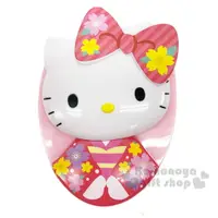 在飛比找樂天市場購物網優惠-小禮堂 Hello Kitty 造型塑膠蛋形梳《粉.和服》按
