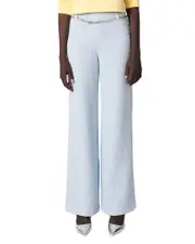 Maje Belted Tweed Pants