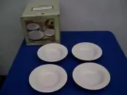 ONEIDA *PALM SPRINGS* ( LOT OF 4 ) RIMMED SOUP BOWLS UNUSED