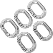 Yardenfun 5 Pcs Stainless Steel Chain Link Heavy Duty Quick Link High Strength Locking Quick Connectors Replacement Locking Connectors
