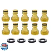 Garden Hose Quick Connector Hose Quick Connect 3/4 inch GHT Brass Easy Connec