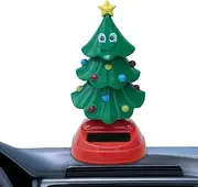 Wesleyyy Christmas Solar Powered Dancing Toy,Solar Swinging Tree - Novelty Car Shaking Head Dancer Doll for Desk and Dashboard Decor Kids