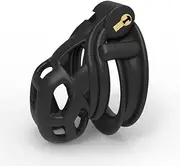 Male Cock Cage Chastity Device Tease Resin Chastity Locked Cage Restraint BDSM Bondage Sex Toy for Male Penis Exercise(Black,B)