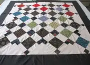 Machine sewing handmade 100% cotton batik patchwork size 62" x 62"quilt top